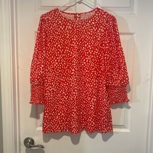 Red Polka Dot Women's Top